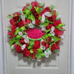 Watermelon Deco Mesh Wreath